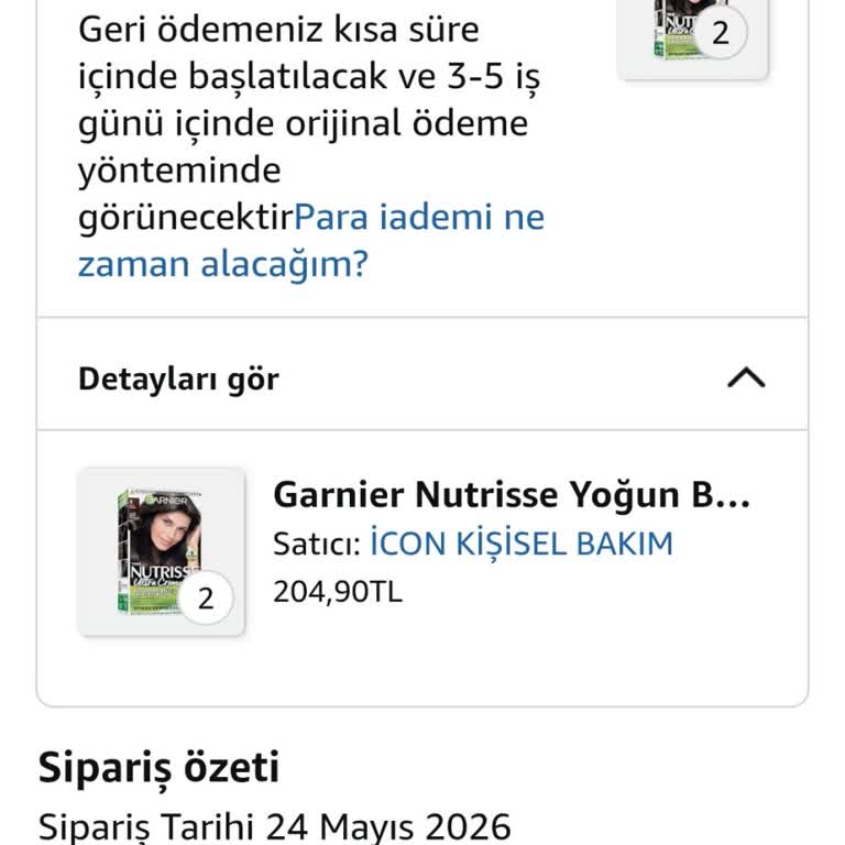 İptal Edilen Siparişin İadesi Hesaba Yatmadı