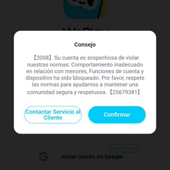 Cuenta WePlay bloqueada injustamente y sin explicación, pido reactivación