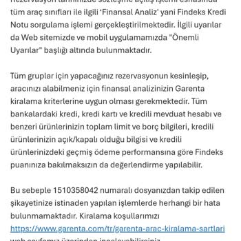 Garenta Avcılar Şubesinde Findeks Notası Sistem Hatası Nedeniyle Araç Teslimi Reddedildi
