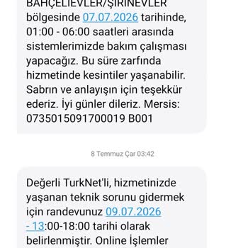 İstanbul Bahçelievler'de TurkNet Fiber 1000 Mbps Kesintileri Ve İade Talebi