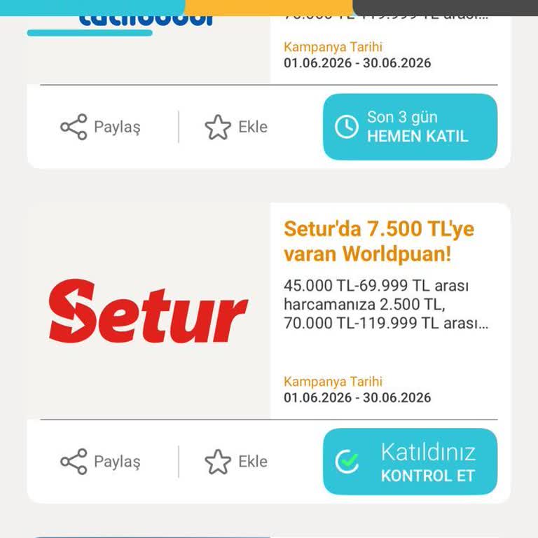 Kredi Kartıma 5.000 Worldpuan Yüklenmedi