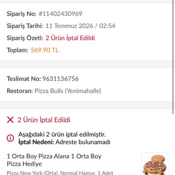 Kurye Tarafından Keyfi Sipariş İptali Ve Ücret İadesi Talebi