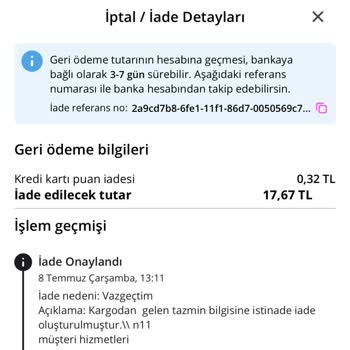 Teslim Edilmemiş Ürün İçin 330 TL Tam İade Talebi
