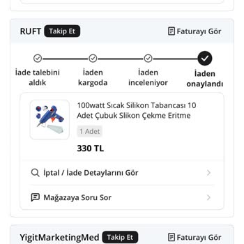 Teslim Edilmemiş Ürün İçin 330 TL Tam İade Talebi
