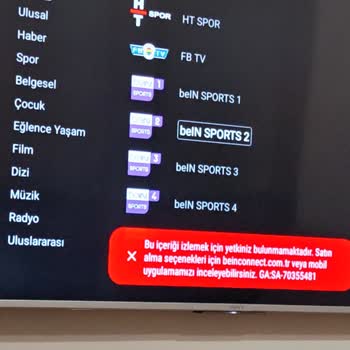 Bein Sports Aboneliğimde Spor Kanallarına Erişemiyorum