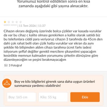 A Kalite Dediği Telefon’da Görünür Kozmetik Hasarlar Ve Değişmiş Ekran