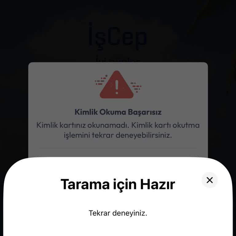 Mobil Uygulamada Kimlik Okuma Hatası Ve Hesap Bloke Sorunu Nedeniyle Acil EFT Yapılamıyor