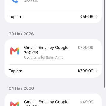 Zorunlu Ödeme Ve İade Edilmeyen 799,99 TL'lik Google One Satın Alımı