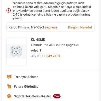 Trendyol Express Kargo Görevlisinin Keyfi Teslimat İptali