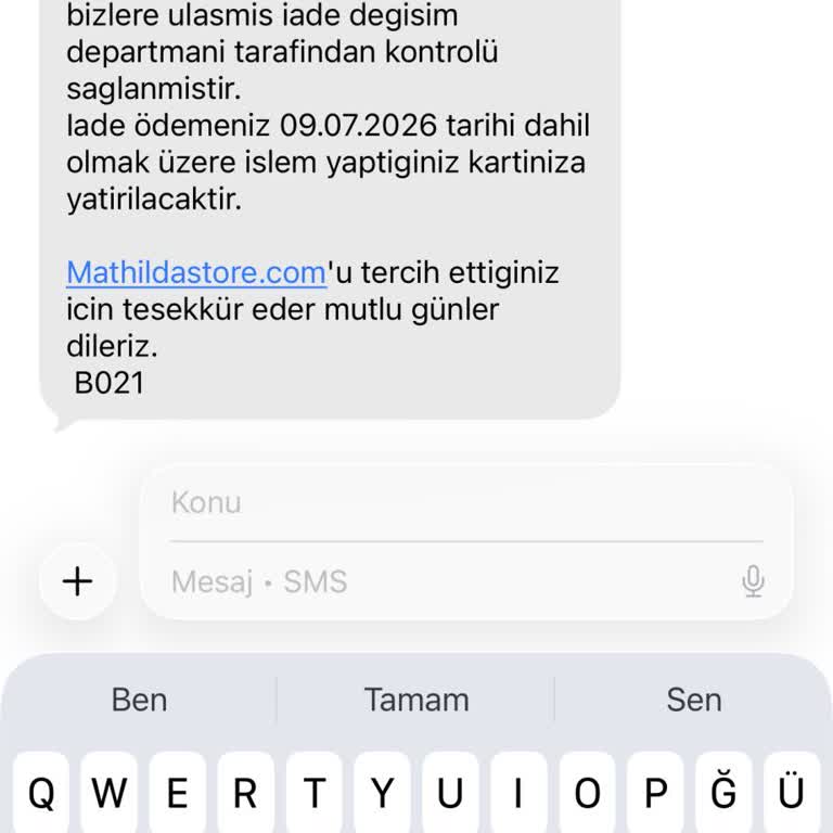 Mathilda Store Ne Para İadesi Gerçekleşti Ne De Ek Bir Bilgilendirme Aldım