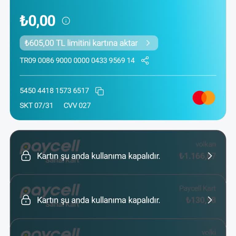 Paycell Kartım Güvenlik Nedeniyle Kapatıldı, 3000 TL Bakiye Kullanılamıyor