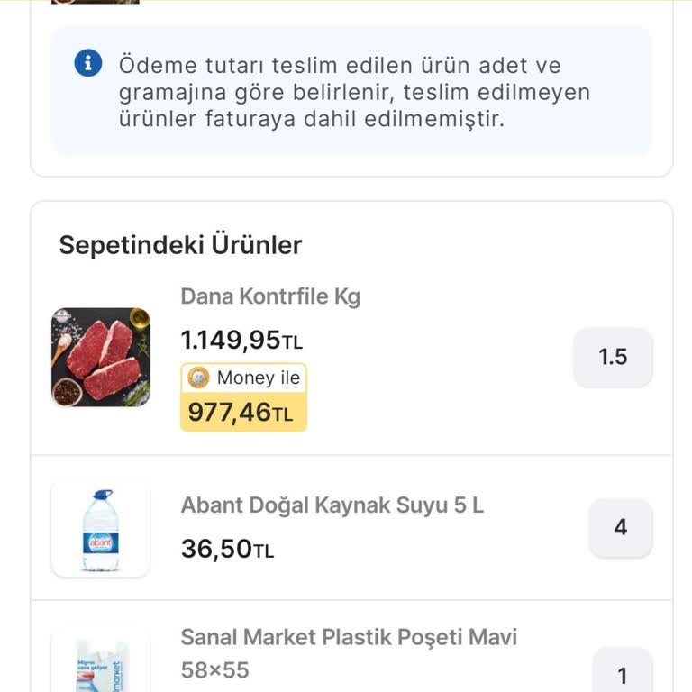 Et Siparişi Eksik, Teslimat Öncesi Bilgilendirme Yok
