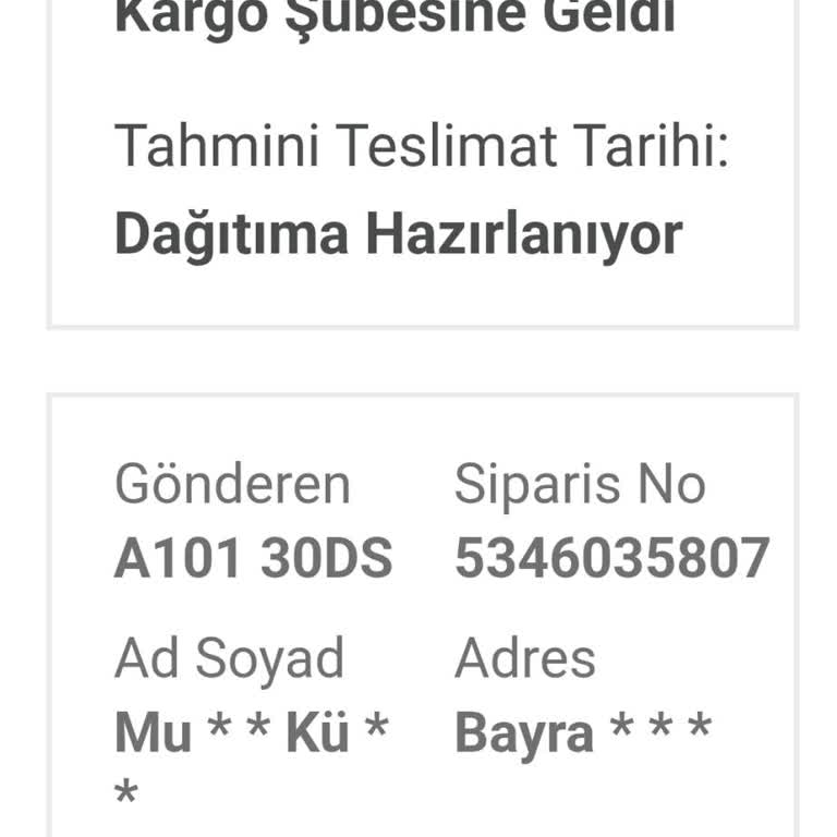 A101'in Kargo Gecikmesi Ve Cevapsız Müşteri Hizmetleri