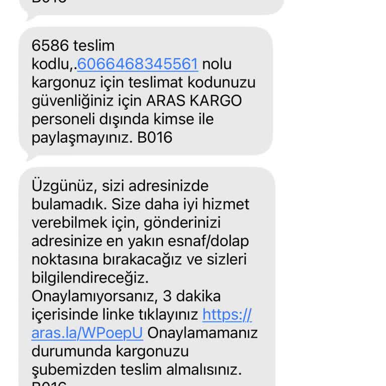 Aras Kargo Çiğli Şubesinde Kaba Tutum Ve Teslimat Sorunu