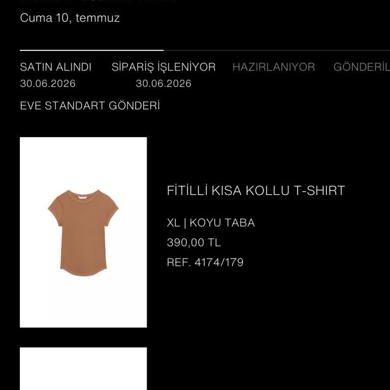 Zara'dan Teslim Edilmeyen Sipariş Ve İade Talebi