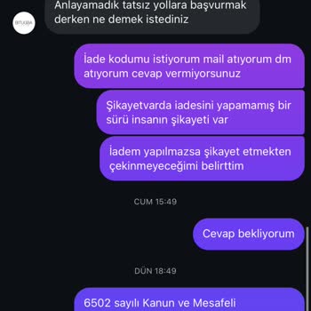 İade Talebine Cevapsız Kaldı Ve Müşteri Engellendi