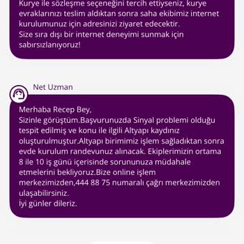 TurkNet Altyapı Arızası Nedeniyle Kurulum Gecikmesi Ve Bilgilendirme Eksikliği