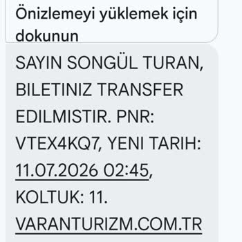 Varan Turizm'de Temizlenmemiş Otobüs Ve Yetersiz Klima Nedeniyle Memnuniyetsiz Yolculuk