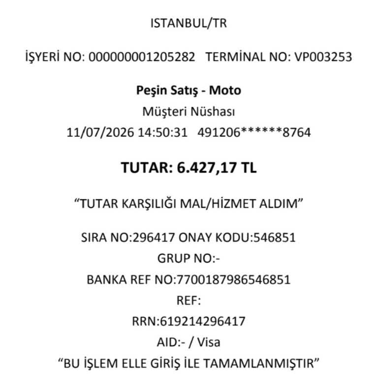 İzinsiz 6.427 TL İşlem, 24 Saat Bekletilmemeli