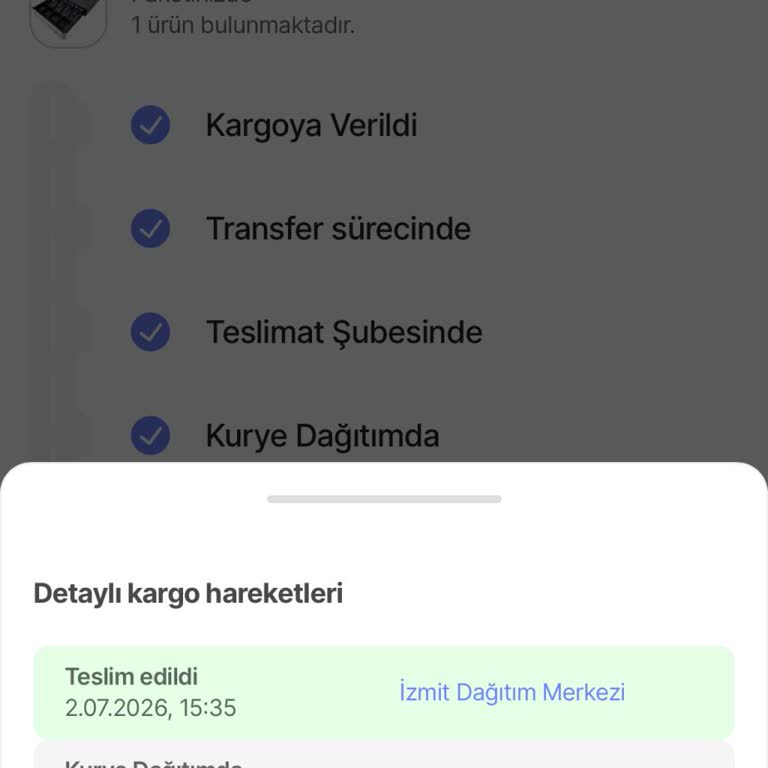 Kargo Takipte Teslim Edildiği İddia Edilen Ürün İçin İade Talebi