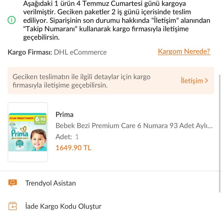 DHL Şubesinde Bebek Bezimi Alamadım Ve Teslimat Gecikmesi