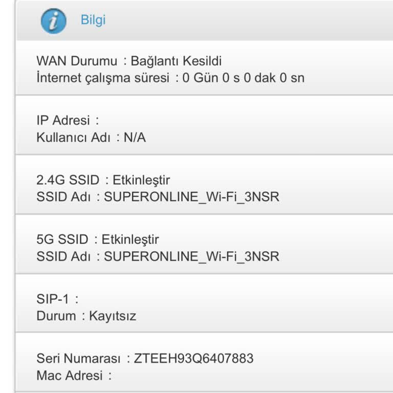 Taşınabilir İnternet Bağlantım Kesildi, Superonline'dan Hızlı Çözüm Bekliyorum