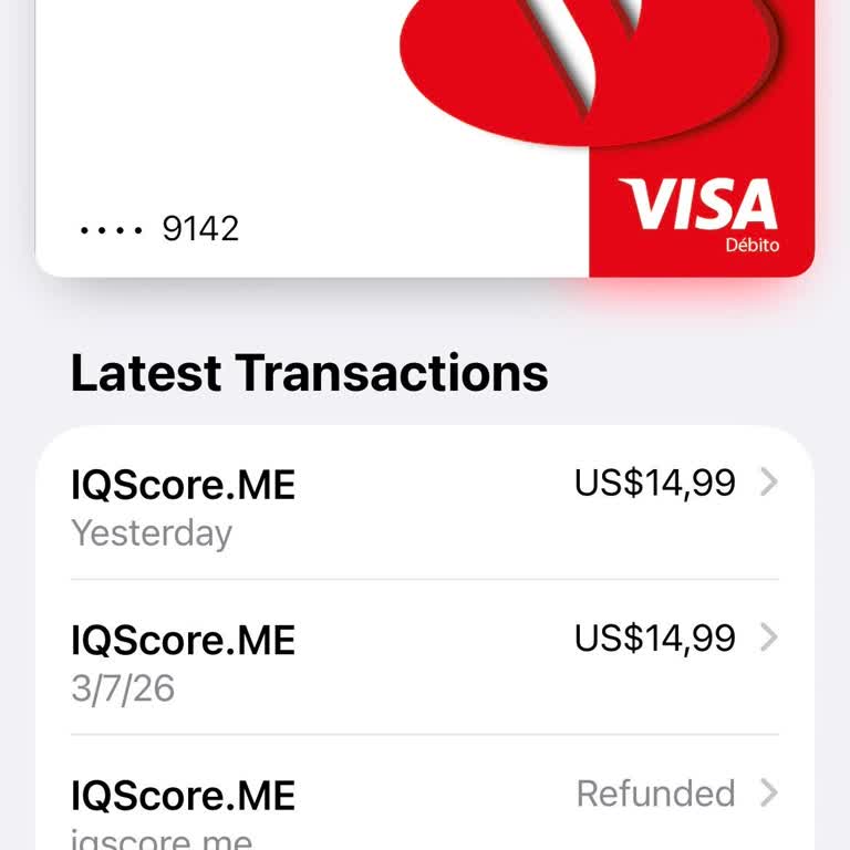 IQScore Cobra Suscripción No Autorizada Tras Prueba de IQ, Exijo Reembolso