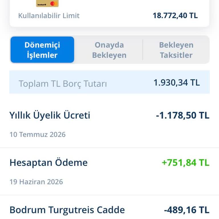 Denizbank Bonus Gold Kartımdan Yetkisiz Üyelik Ücreti Kesintisi