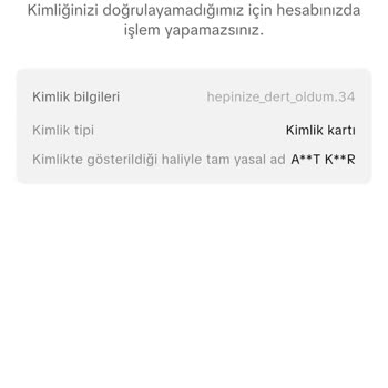 Kimlik Doğrulama Hatası Nedeniyle Hesap Kısıtlandı Ve İşlemler Durduruldu