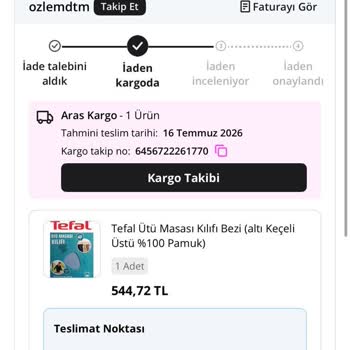 Anlaşması Sona Eren Teslim Noktasından Dolayı Ürün Teslim Edilemedi Ve İade Yapılmadı