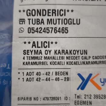 Yanlış Beden Ve Görüntü Farklılığı Nedeniyle 4200 TL İade Talebi