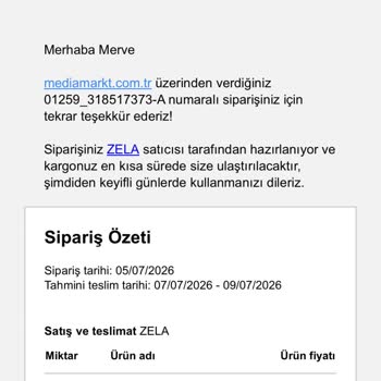 Media Markt Siparişim Müşteri Talebiyle Yanlış İptal Edildi