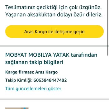 Aras Kargo’da Yatak Teslimatı Uzun Gecikti Ve İzlenemiyor
