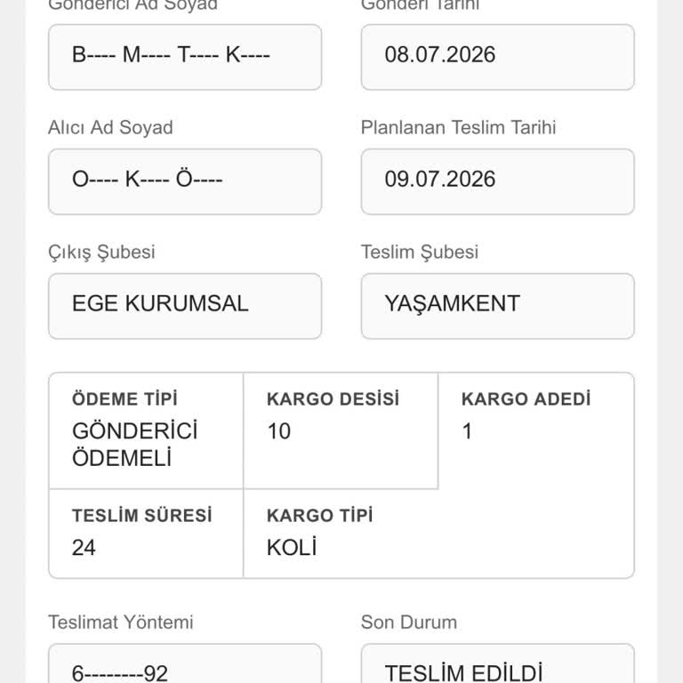 Aras Kargo’da Teslim Edildi Yazılan Gönderi Elime Ulaşmadı