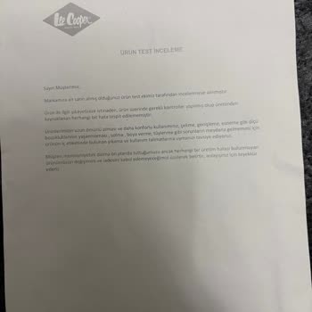 Arka Cepte Renk Atması Nedeniyle Lee Cooper Kot Pantolonunun Değişim Talebi