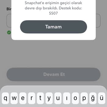 Yeni Telefonumda Snapchat Erişim Engeli Hakkında Çözüm Talebi