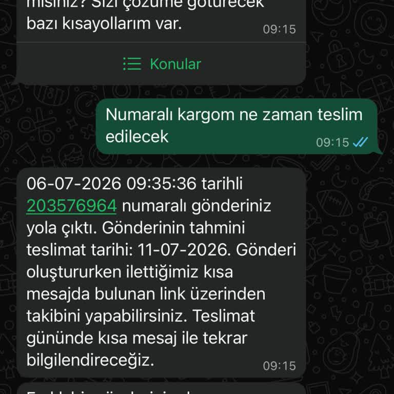 Kolay Gelsin Kargo Gecikmesi İçin Acil Bilgilendirme Ve Çözüm Talebi