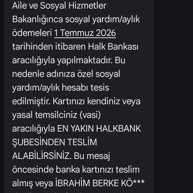 Halkbank Aile Kartında Engelli Aylığı Ödemesi Görünmüyor Ve Bilgi Alınamıyor