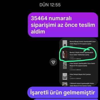 Eksik Çanta Ve Kullanılmış Pantolon Gönderimi