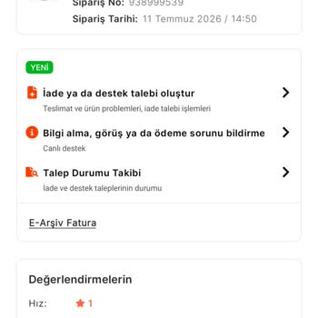 Siparişim Teslim Edilmedi, Sistemde Yanlış Teslimat İşareti Ve İade Talebi