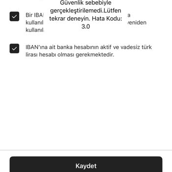 IBAN Eklenemiyor Ve Destekten Hakaretli Yanıt