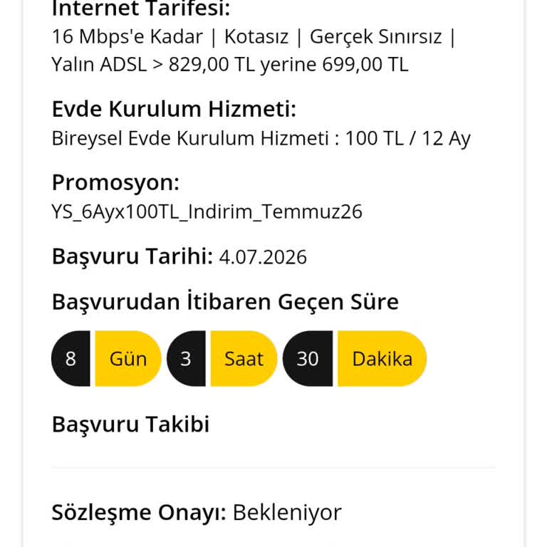 İnternet Aktif Edilmedi Ve İptal İşlemi Gerçekleşmedi