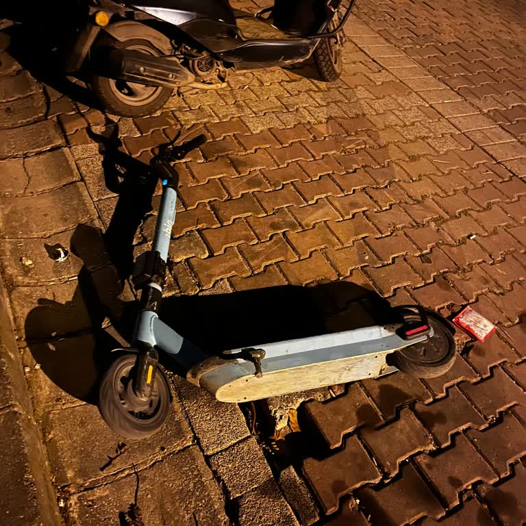 BinBin Servis Görevlisinin Dikkatsiz Davranışı Scooter'ı Yere Düşürdü Ve Çalışmaz Hale Getirdi