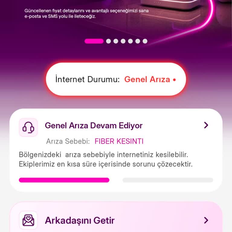 Sık Kesintili Fiber İnternet Ve Fatura İade Talebi