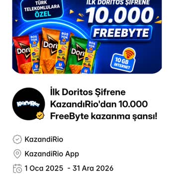 Kampanyada 10.000 Freebyte Söz Edilirken 10 GB Verilmesi