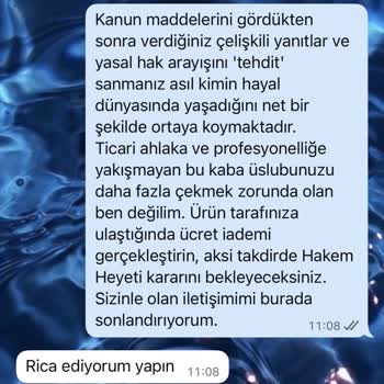 Veramuu İade Talebimi Reddedip Tüketiciyi Hakaretle Saldırdı