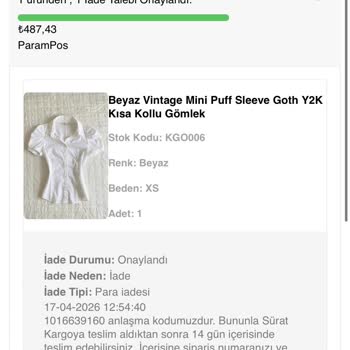 Onaylanan 1.012 TL’lik İadenin Dört Ay Sonra Hesaba Yatırılmaması