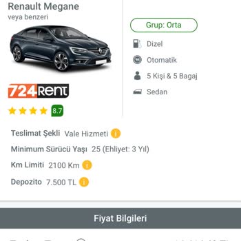 724Rent Arnavutköy Şubesi Araç Teslim Etmedi