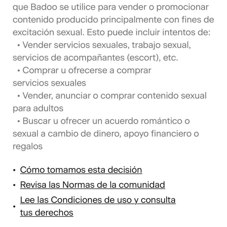 Cuenta Badoo bloqueada sin justificación, exijo revisión y solución