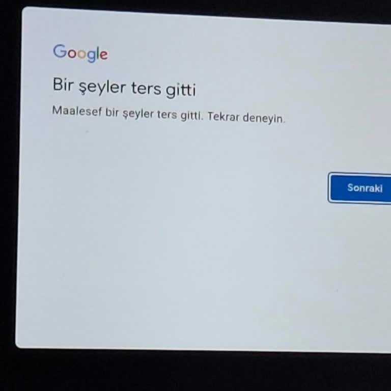 Onvo TV'de Google Play Girişi Çalışmıyor